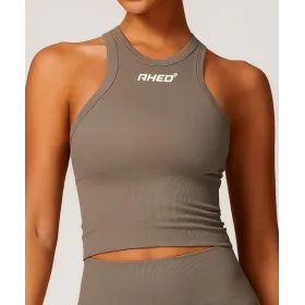 بلوزة من مجموعة سكلبت - لون بني رمادي (مقاس كبير)