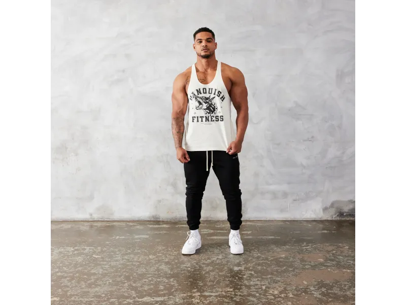 فيست سترينغر فانكويش TSP بتصميم دوبرمان باللون الأبيض الكلاسيكي (Vintage White) – مقاس XXXL