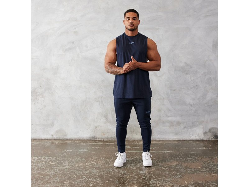 تيشيرت فانكويش كور بدون أكمام بقصة واسعة – كحلي (أزرق داكن) – مقاس XXXL